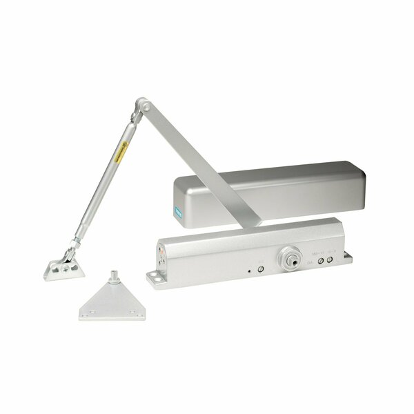 Global Door Controls Commercial Full Cover Door Closer in Aluminum with Adjustable Spring Tension - Sizes 2-6 TC612-AL